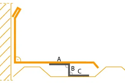 Ausgleichsprofil Wandanschluss